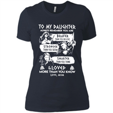 Load image into Gallery viewer, Always Remember Daughter Mom Viking - Ladies' Boyfriend T-Shirt