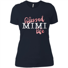 Load image into Gallery viewer, Blessed Mimi Life Shirt Gift for Grandma Mother’s Day - Ladies' Boyfriend T-Shirt