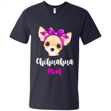 Load image into Gallery viewer, Chihuahua Mom With Purple Hairpin Funny mother’s day Gift For Dog Lovers - Men's V-Neck