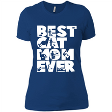 Load image into Gallery viewer, BEST CAT MOM EVER A LIFE WITH CATS - Ladies' Boyfriend T-Shirt