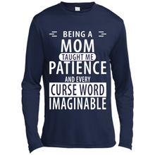 Load image into Gallery viewer, Being A Mom Taught Me Patience – Awesome Gift On Mother’s Day - Canvas Long Sleeve T-Shirt