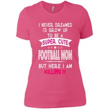 Load image into Gallery viewer, A Super cute Football Mom Mother’s Day Gift ideas Funny - Ladies' Boyfriend T-Shirt