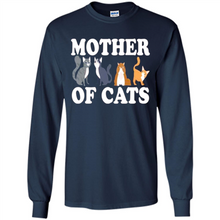 Load image into Gallery viewer, Cats T Shirt Hoodie Mother of Cats Mother’s Day1 - Long Sleeve T-Shirt