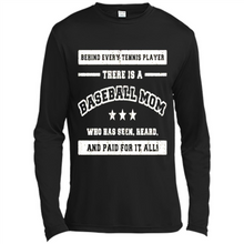 Load image into Gallery viewer, Behind Every Baseball Player, There Is A Baseball Mom. Who Has S Mother’s Day - Canvas Long Sleeve T-Shirt