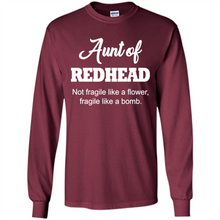 Load image into Gallery viewer, Aunt Of Redhead Definition Funny For Aunt On mother’s day - Long Sleeve T-Shirt