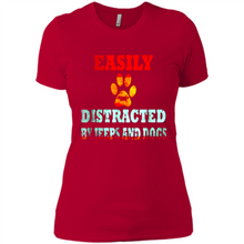 Load image into Gallery viewer, Easily Distracted By Jeeps And Dogs gift shirt for dog mom - Ladies' Boyfriend T-Shirt