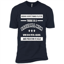 Load image into Gallery viewer, Behind Every Baseball Player, There Is A Baseball Mom. Who Has S Mother’s Day - Premium Short Sleeve T-Shirt