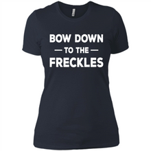 Load image into Gallery viewer, Bow Down to the Freckles Ginger Pride Mother’s Day - Ladies' Boyfriend T-Shirt