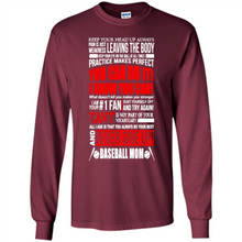 Load image into Gallery viewer, BASEBALL MOM, NEVER GIVE UP Mother’s Day - Long Sleeve T-Shirt