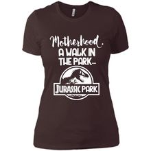 Load image into Gallery viewer, Best Mother’s Day Gift. Motherhood A Walk In The Park Jurassic Park - Ladies' Boyfriend T-Shirt