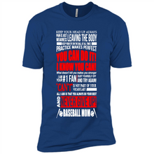 Load image into Gallery viewer, BASEBALL MOM, NEVER GIVE UP Mother’s Day - Premium Short Sleeve T-Shirt