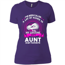 Load image into Gallery viewer, Aunt Is My Favorite Name Sweatshirt Mother’s Day Best Gift - Ladies' Boyfriend T-Shirt