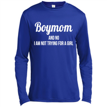 Load image into Gallery viewer, Boy Mom And No I Am Not Trying For A Girl Funny Gift On mother’s day - Canvas Long Sleeve T-Shirt
