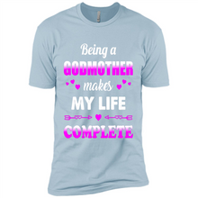 Load image into Gallery viewer, Being A Godmother Makes My Life Complete Funny mother’s day Gift For Beloved Godmother - Premium Short Sleeve T-Shirt