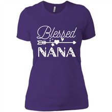 Load image into Gallery viewer, Blessed Nana Christmas Mother’s Day Birthday Grandma - Ladies' Boyfriend T-Shirt
