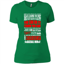 Load image into Gallery viewer, BASEBALL MOM, NEVER GIVE UP Mother’s Day - Ladies' Boyfriend T-Shirt