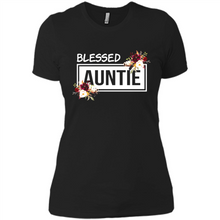 Load image into Gallery viewer, Blessed Auntie Funny Mother’s Day - Ladies' Boyfriend T-Shirt