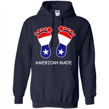 Load image into Gallery viewer, American Made Patriotic Pregnancy Baby Footprints T-shirt Mother’s Day - Hoodie