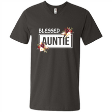 Load image into Gallery viewer, Blessed Auntie Funny Mother’s Day - Men's V-Neck