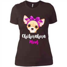 Load image into Gallery viewer, Chihuahua Mom With Purple Hairpin Funny mother’s day Gift For Dog Lovers - Ladies' Boyfriend T-Shirt