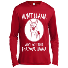Load image into Gallery viewer, Aunt Llama – Ain’t Got Time For Your Drama  – Best Mother’s Day Gift For Auntie - Canvas Long Sleeve T-Shirt
