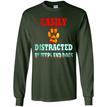 Load image into Gallery viewer, Easily Distracted By Jeeps And Dogs gift shirt for dog mom - Long Sleeve T-Shirt