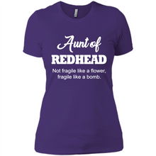 Load image into Gallery viewer, Aunt Of Redhead Definition Funny For Aunt On mother’s day - Ladies' Boyfriend T-Shirt