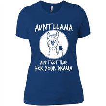 Load image into Gallery viewer, Aunt Llama – Ain’t Got Time For Your Drama – Best Mother’s Day Gift For Auntie - Ladies' Boyfriend T-Shirt
