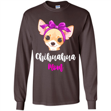 Load image into Gallery viewer, Chihuahua Mom With Purple Hairpin Funny mother’s day Gift For Dog Lovers - Long Sleeve T-Shirt