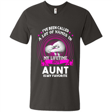 Load image into Gallery viewer, Aunt Is My Favorite Name Sweatshirt Mother’s Day Best Gift - Men's V-Neck