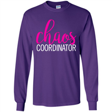 Load image into Gallery viewer, Chaos Coordinator mom is boss Mothers Day - Long Sleeve T-Shirt