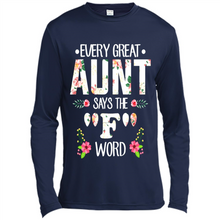 Load image into Gallery viewer, Every Great Aunt Says The F Word mother’s day Gift For Auntie - Canvas Long Sleeve T-Shirt