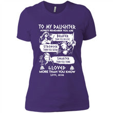 Load image into Gallery viewer, Always Remember Daughter Mom Viking - Ladies' Boyfriend T-Shirt