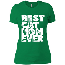 Load image into Gallery viewer, BEST CAT MOM EVER A LIFE WITH CATS - Ladies' Boyfriend T-Shirt