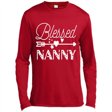Load image into Gallery viewer, Blessed Nanny Christmas Mother’s Day Birthday Grandma - Canvas Long Sleeve T-Shirt