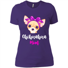 Load image into Gallery viewer, Chihuahua Mom With Purple Hairpin Funny mother’s day Gift For Dog Lovers - Ladies' Boyfriend T-Shirt