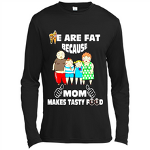 Load image into Gallery viewer, Family We Are Fat Because Mom Makes Tasty Food Mother Day - Canvas Long Sleeve T-Shirt