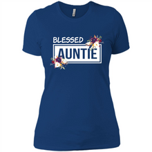 Load image into Gallery viewer, Blessed Auntie Funny Mother’s Day - Ladies' Boyfriend T-Shirt