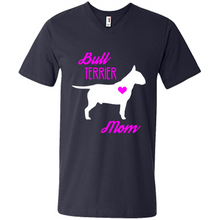 Load image into Gallery viewer, Bull Terrier Mom – Cute Mother’s Day T-Shirt For Dog Lovers - Men's V-Neck
