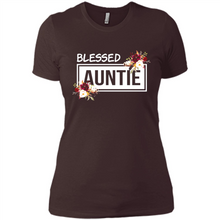 Load image into Gallery viewer, Blessed Auntie Funny Mother’s Day - Ladies' Boyfriend T-Shirt