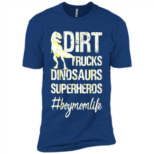 Load image into Gallery viewer, Dirt Trucks Dinosaurs Superheros boymomlife Tired - Premium Short Sleeve T-Shirt