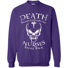 Load image into Gallery viewer, Death Smiles At Everyone Nurses Smile Back Shirt Mothers Day - Sweatshirt