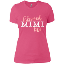 Load image into Gallery viewer, Blessed Mimi Life Shirt Gift for Grandma Mother’s Day - Ladies' Boyfriend T-Shirt