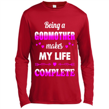 Load image into Gallery viewer, Being A Godmother Makes My Life Complete Funny mother’s day Gift For Beloved Godmother - Canvas Long Sleeve T-Shirt