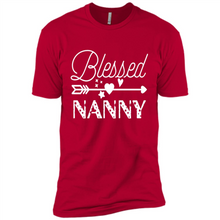 Load image into Gallery viewer, Blessed Nanny Christmas Mother’s Day Birthday Grandma - Premium Short Sleeve T-Shirt
