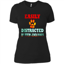Load image into Gallery viewer, Easily Distracted By Jeeps And Dogs gift shirt for dog mom - Ladies' Boyfriend T-Shirt