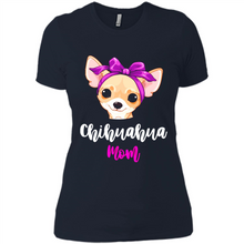 Load image into Gallery viewer, Chihuahua Mom With Purple Hairpin Funny mother’s day Gift For Dog Lovers - Ladies' Boyfriend T-Shirt