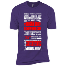 Load image into Gallery viewer, BASEBALL MOM, NEVER GIVE UP Mother’s Day - Premium Short Sleeve T-Shirt