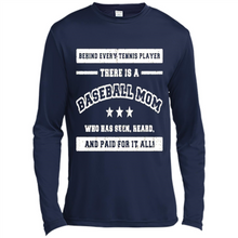 Load image into Gallery viewer, Behind Every Baseball Player, There Is A Baseball Mom. Who Has S Mother’s Day - Canvas Long Sleeve T-Shirt