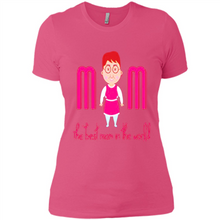 Load image into Gallery viewer, Best Mom World Cartoon Mother’s Day - Ladies' Boyfriend T-Shirt